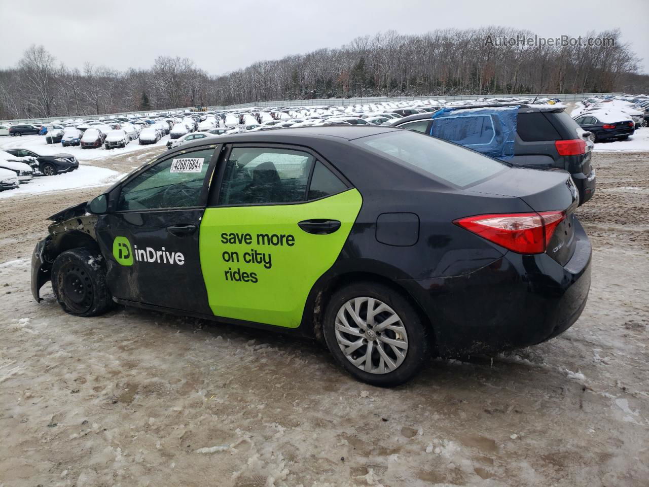 2019 Toyota Corolla L Black vin: 5YFBURHEXKP937576