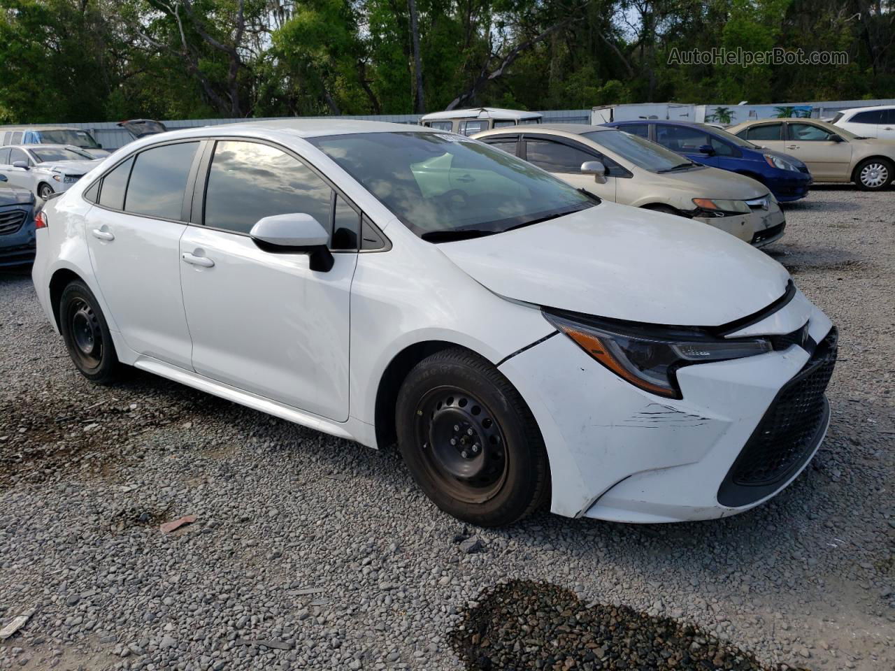 2021 Toyota Corolla L White vin: 5YFDPMAE2MP171021