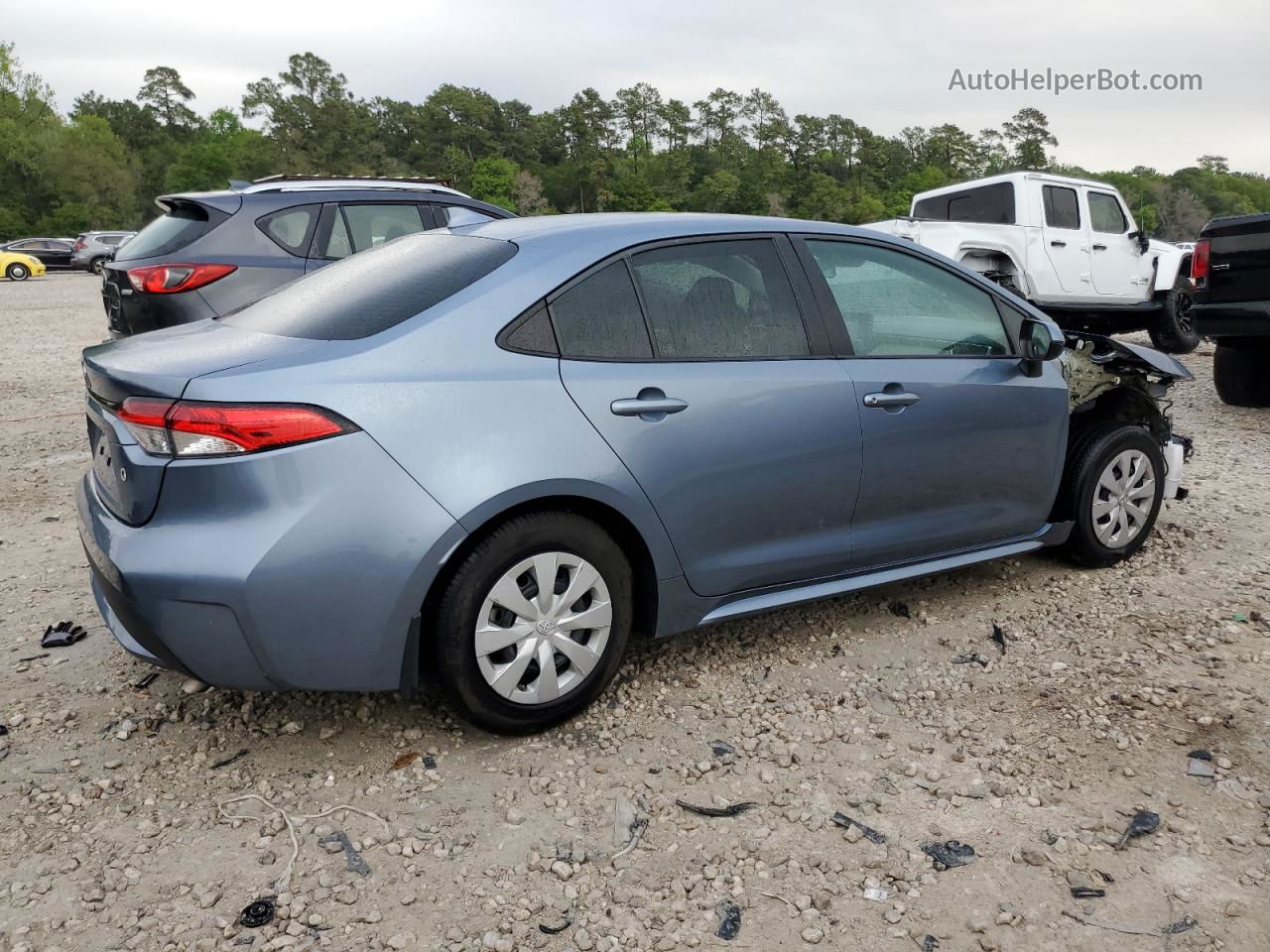 2020 Toyota Corolla L Синий vin: 5YFDPRAE8LP047458