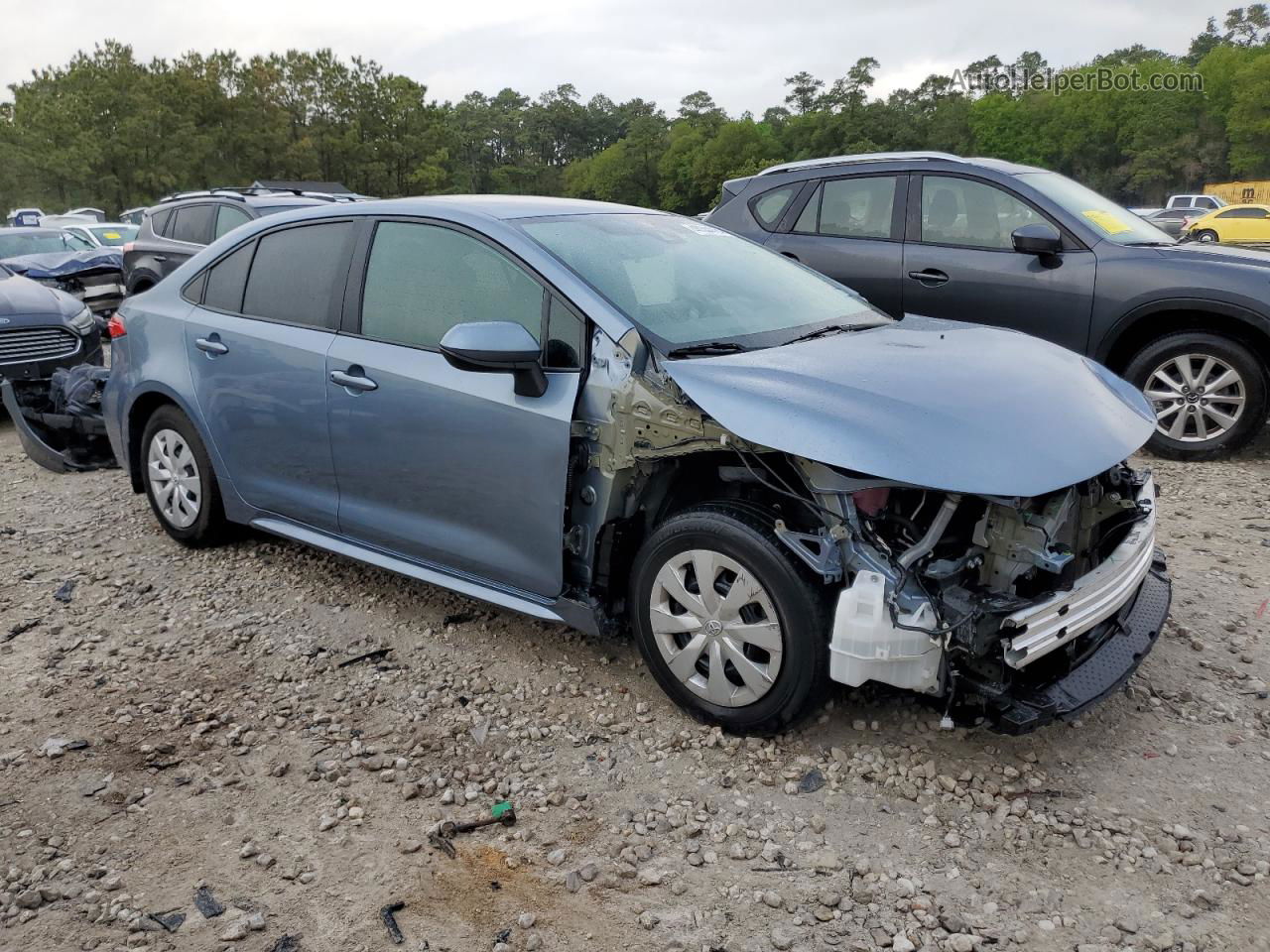 2020 Toyota Corolla L Синий vin: 5YFDPRAE8LP047458