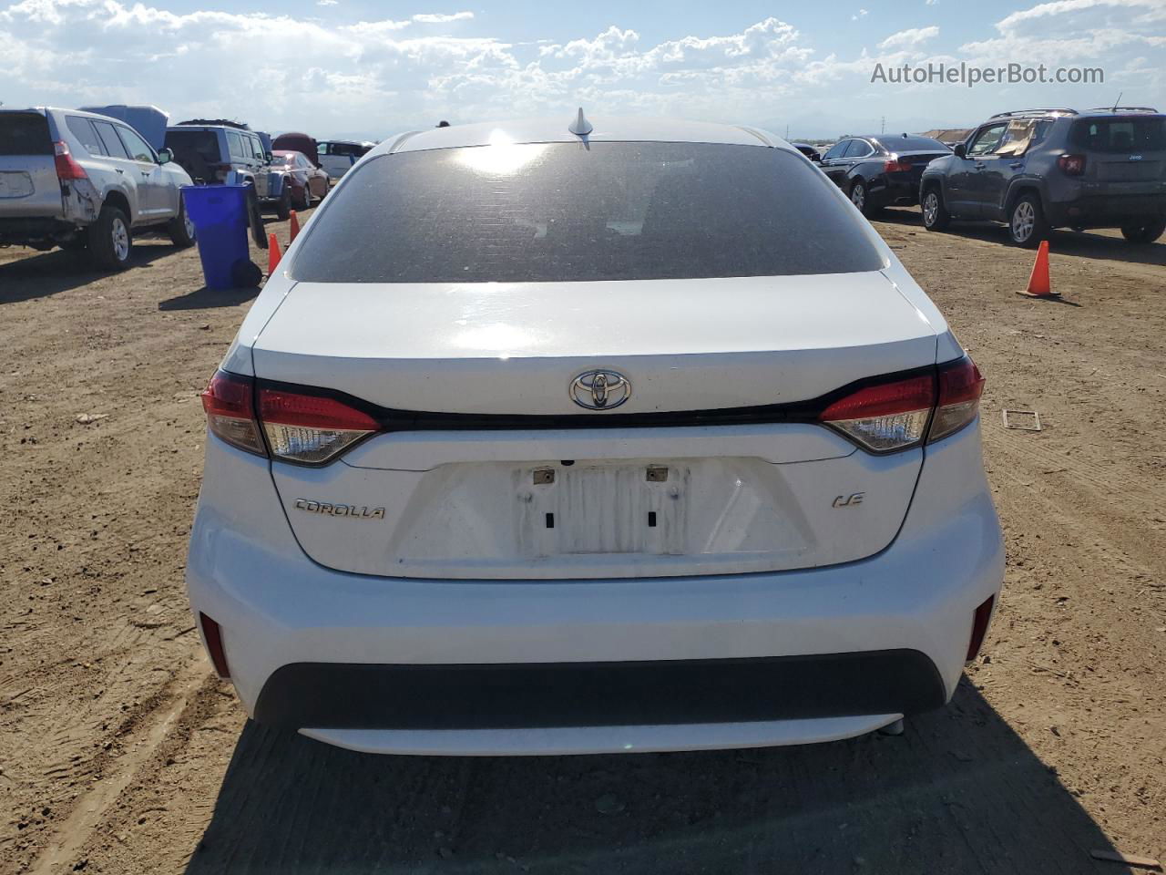 2021 Toyota Corolla Le White vin: 5YFEPMAE0MP150267