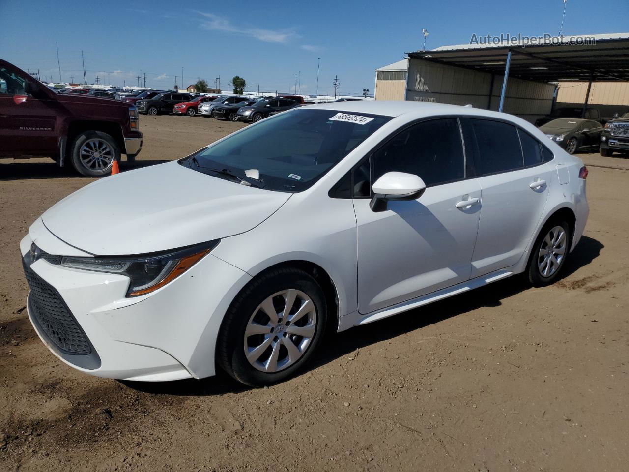 2021 Toyota Corolla Le White vin: 5YFEPMAE0MP150267