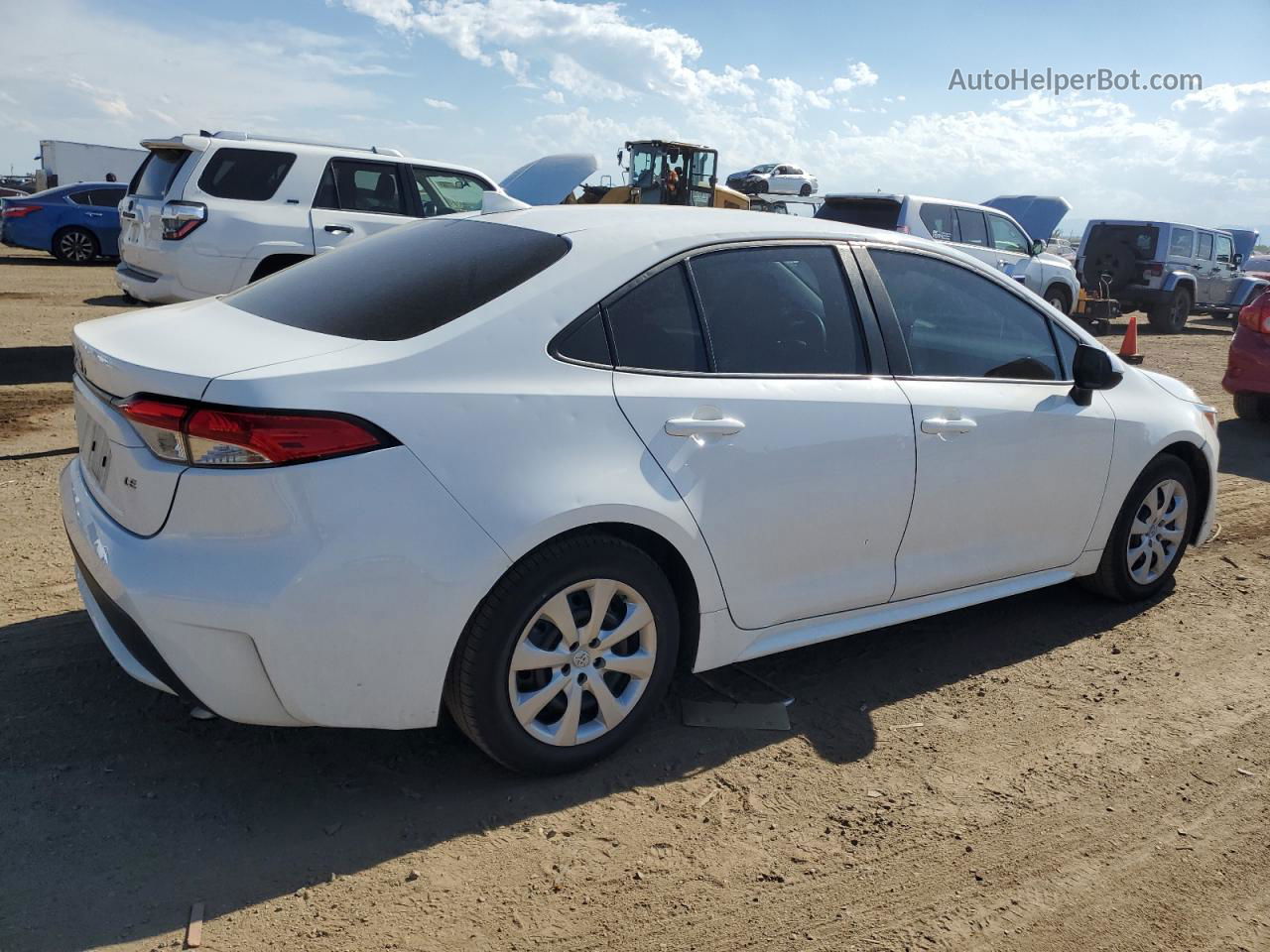 2021 Toyota Corolla Le White vin: 5YFEPMAE0MP150267