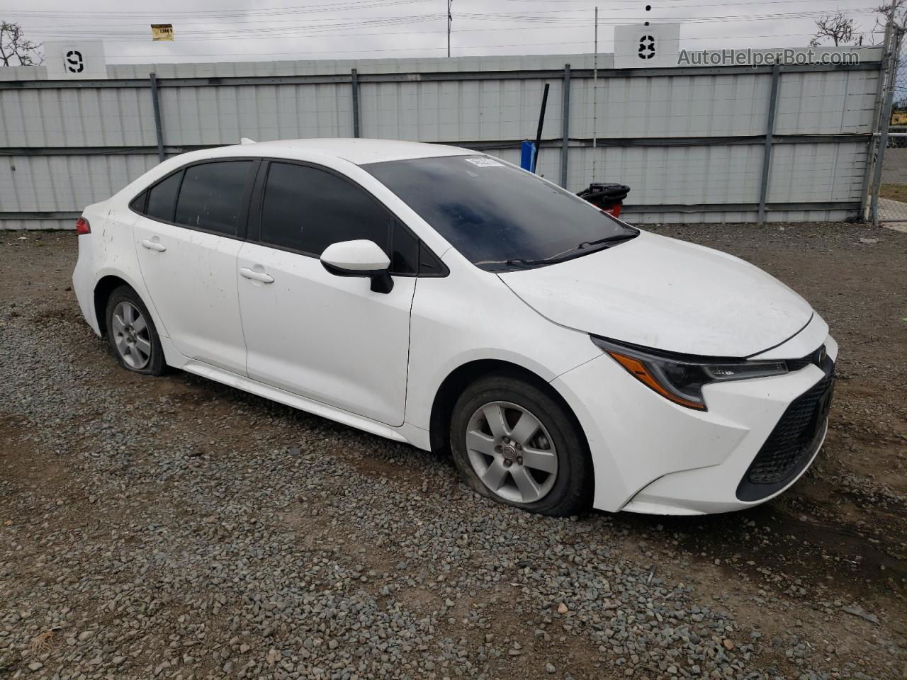 2021 Toyota Corolla Le White vin: 5YFEPMAE0MP157381