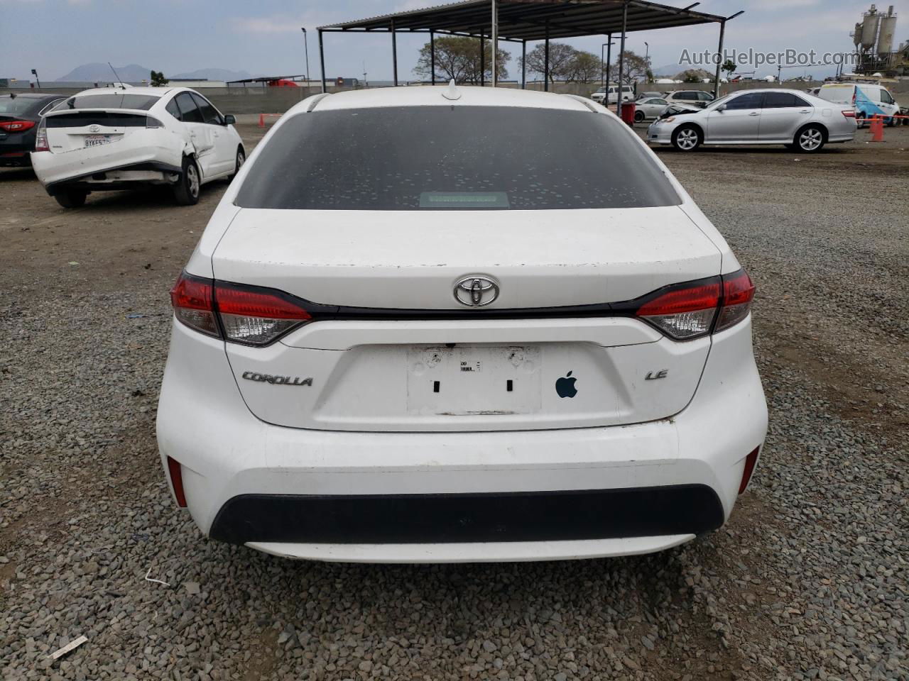 2021 Toyota Corolla Le White vin: 5YFEPMAE0MP157381