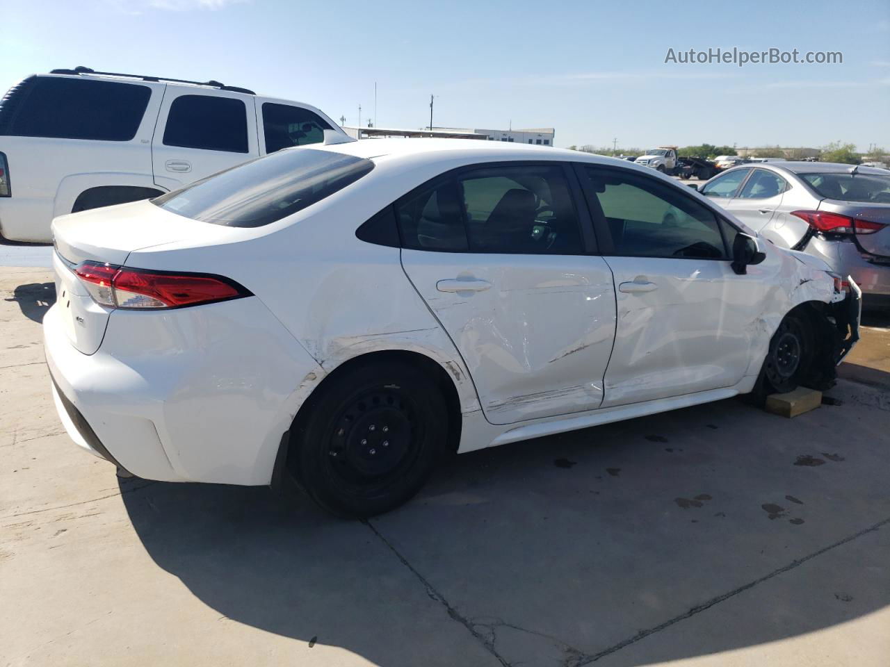 2021 Toyota Corolla Le White vin: 5YFEPMAE0MP194477