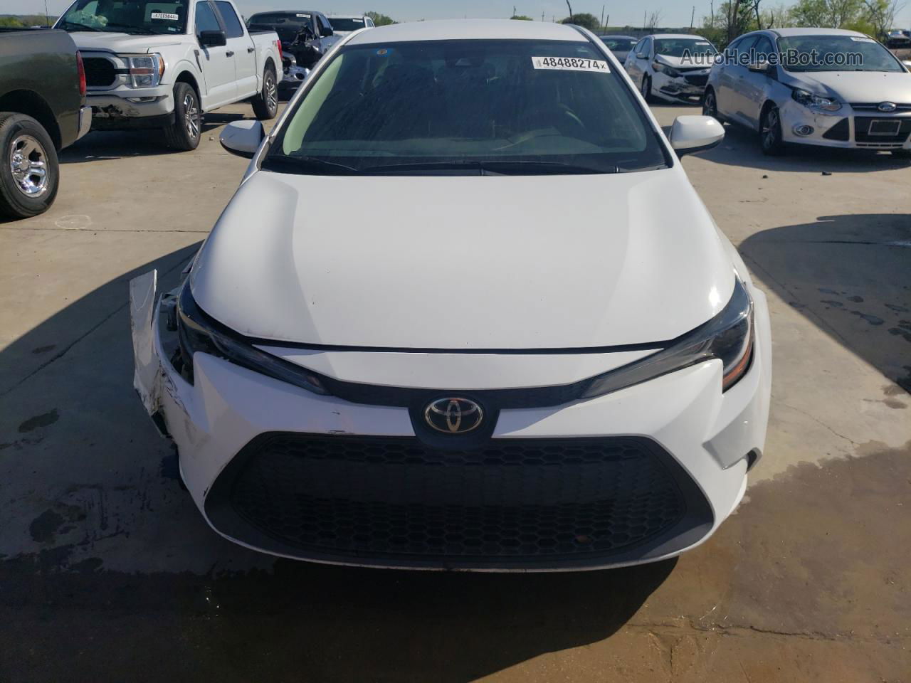 2021 Toyota Corolla Le White vin: 5YFEPMAE0MP194477