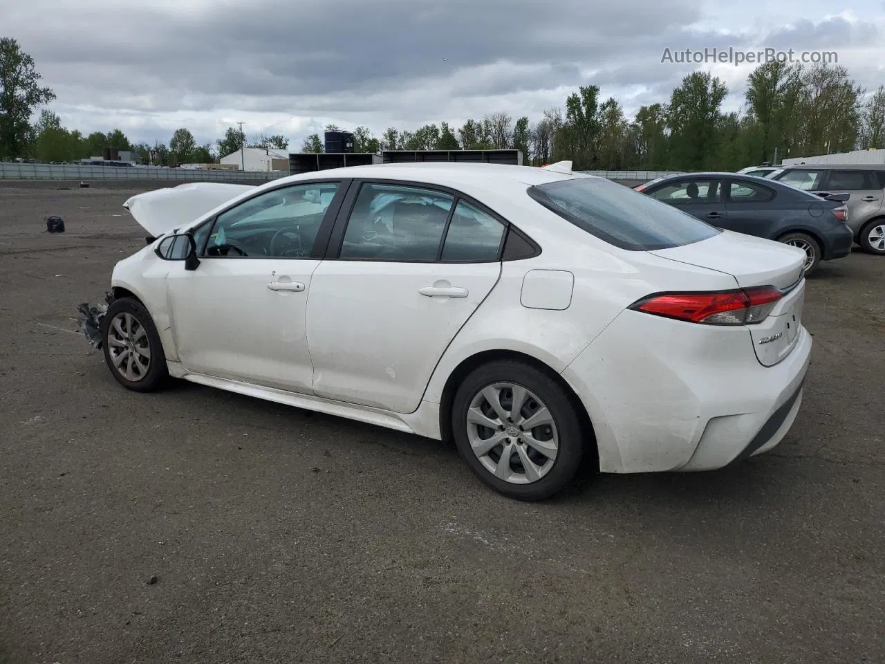 2021 Toyota Corolla Le White vin: 5YFEPMAE0MP204988