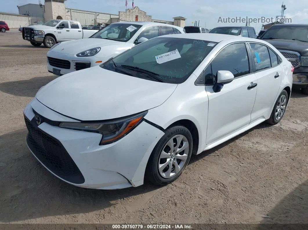 2021 Toyota Corolla Le White vin: 5YFEPMAE0MP208930