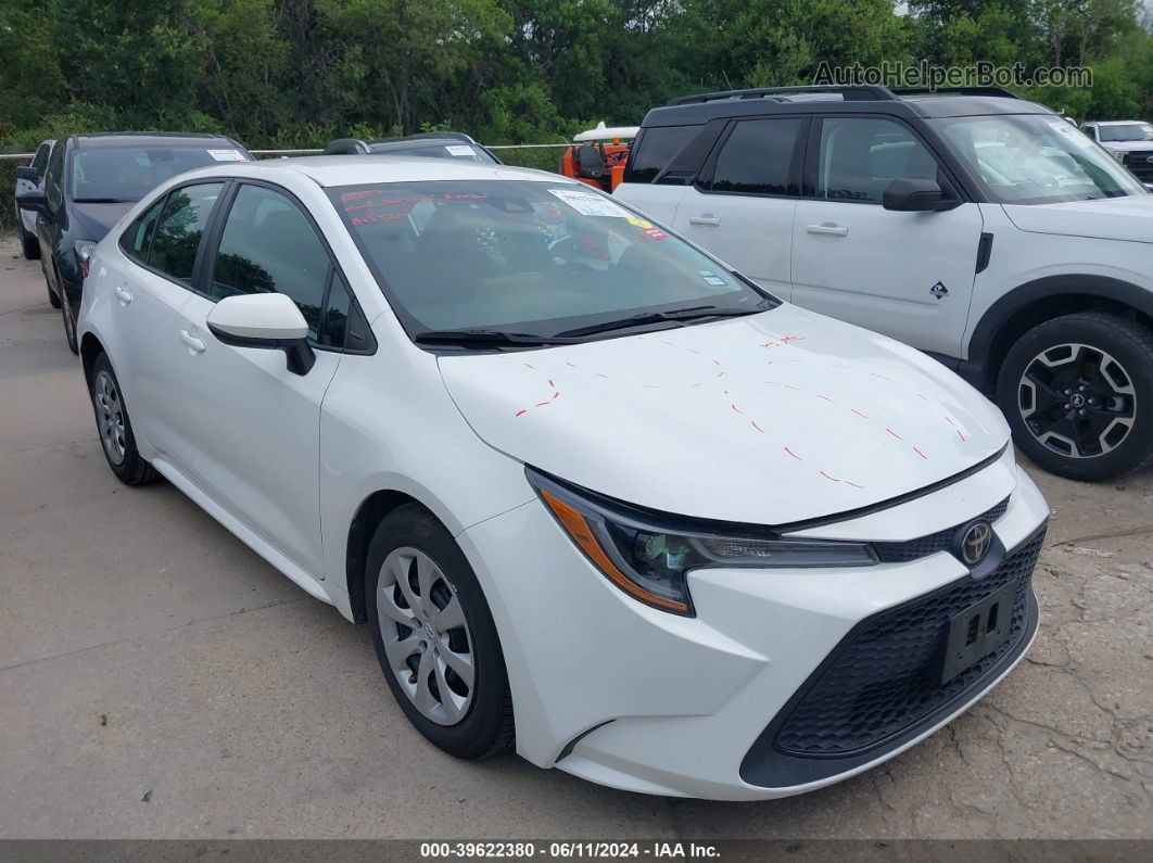 2021 Toyota Corolla Le White vin: 5YFEPMAE0MP241765