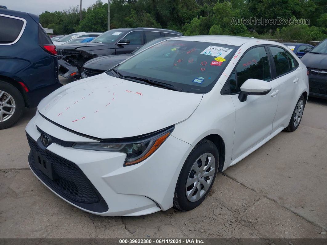 2021 Toyota Corolla Le White vin: 5YFEPMAE0MP241765