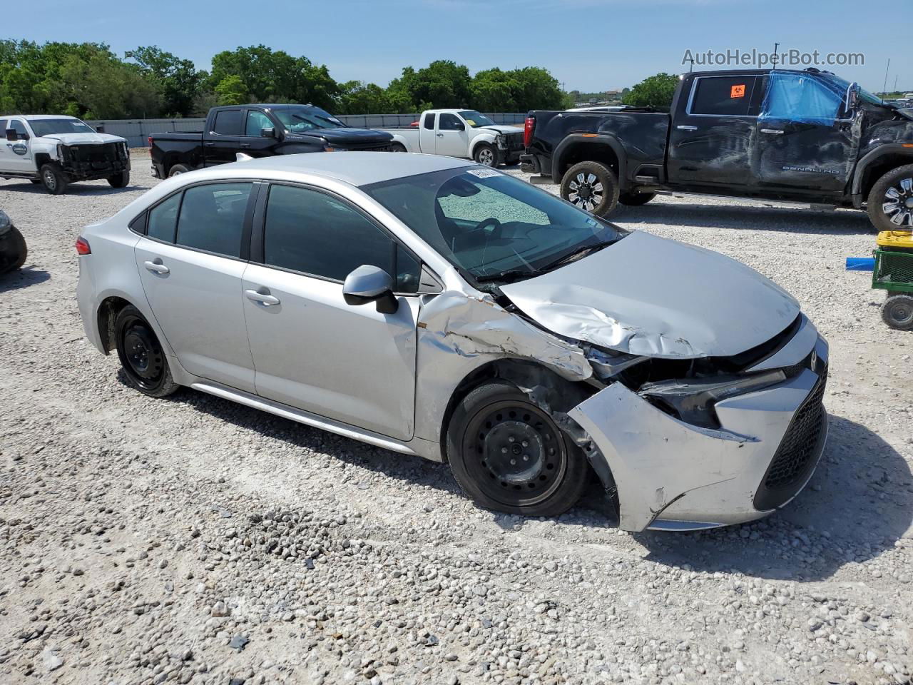 2021 Toyota Corolla Le Silver vin: 5YFEPMAE0MP253141