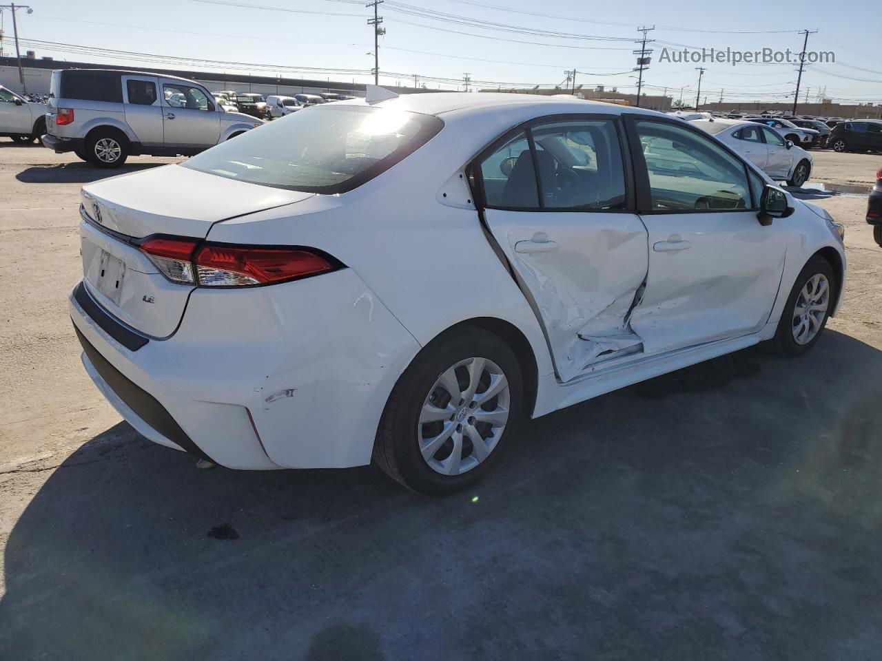 2021 Toyota Corolla Le White vin: 5YFEPMAE0MP256217