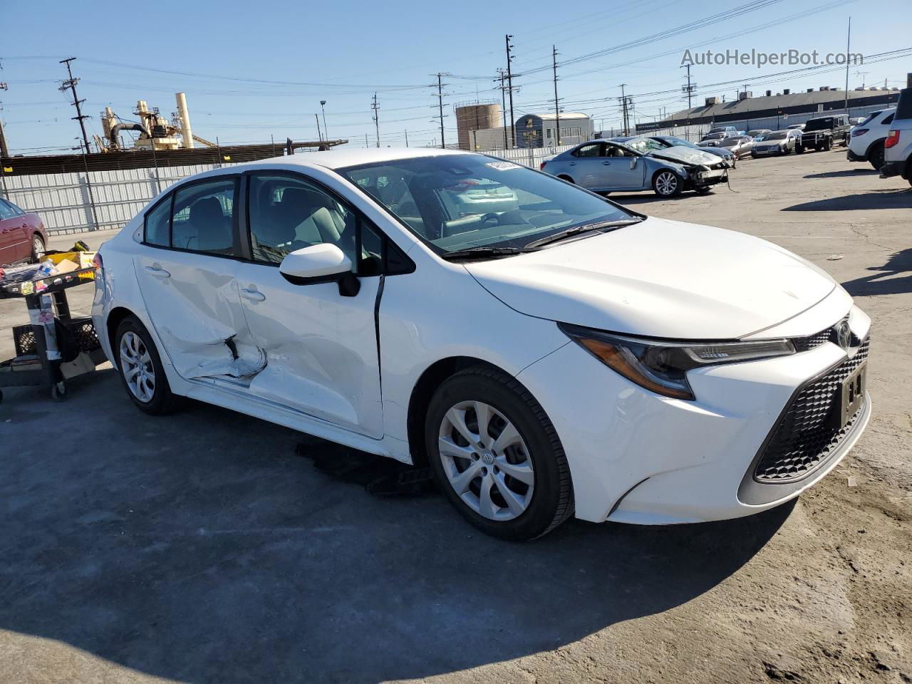 2021 Toyota Corolla Le White vin: 5YFEPMAE0MP256217