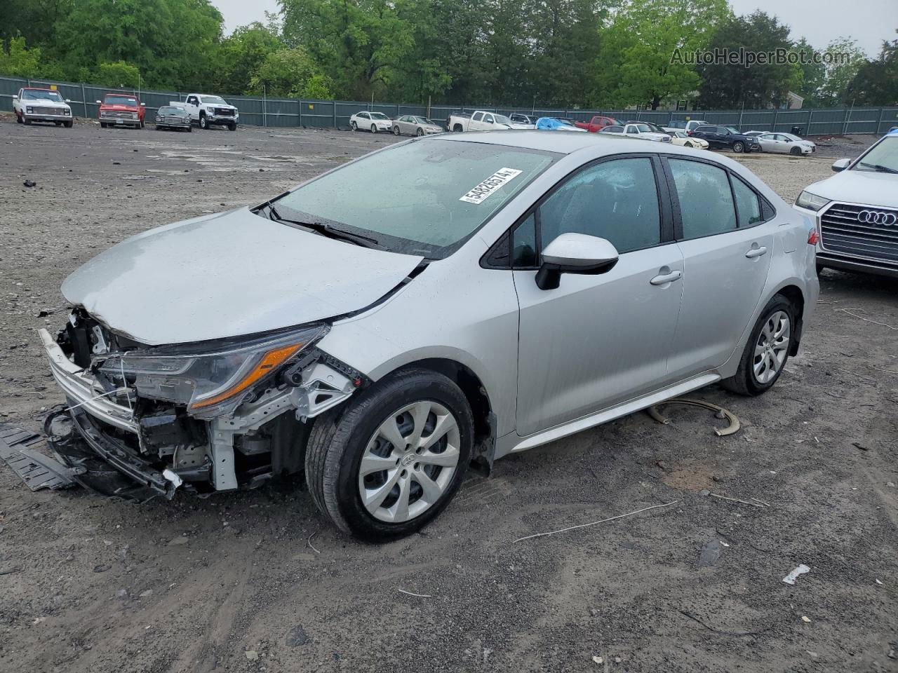 2021 Toyota Corolla Le Silver vin: 5YFEPMAE0MP262311