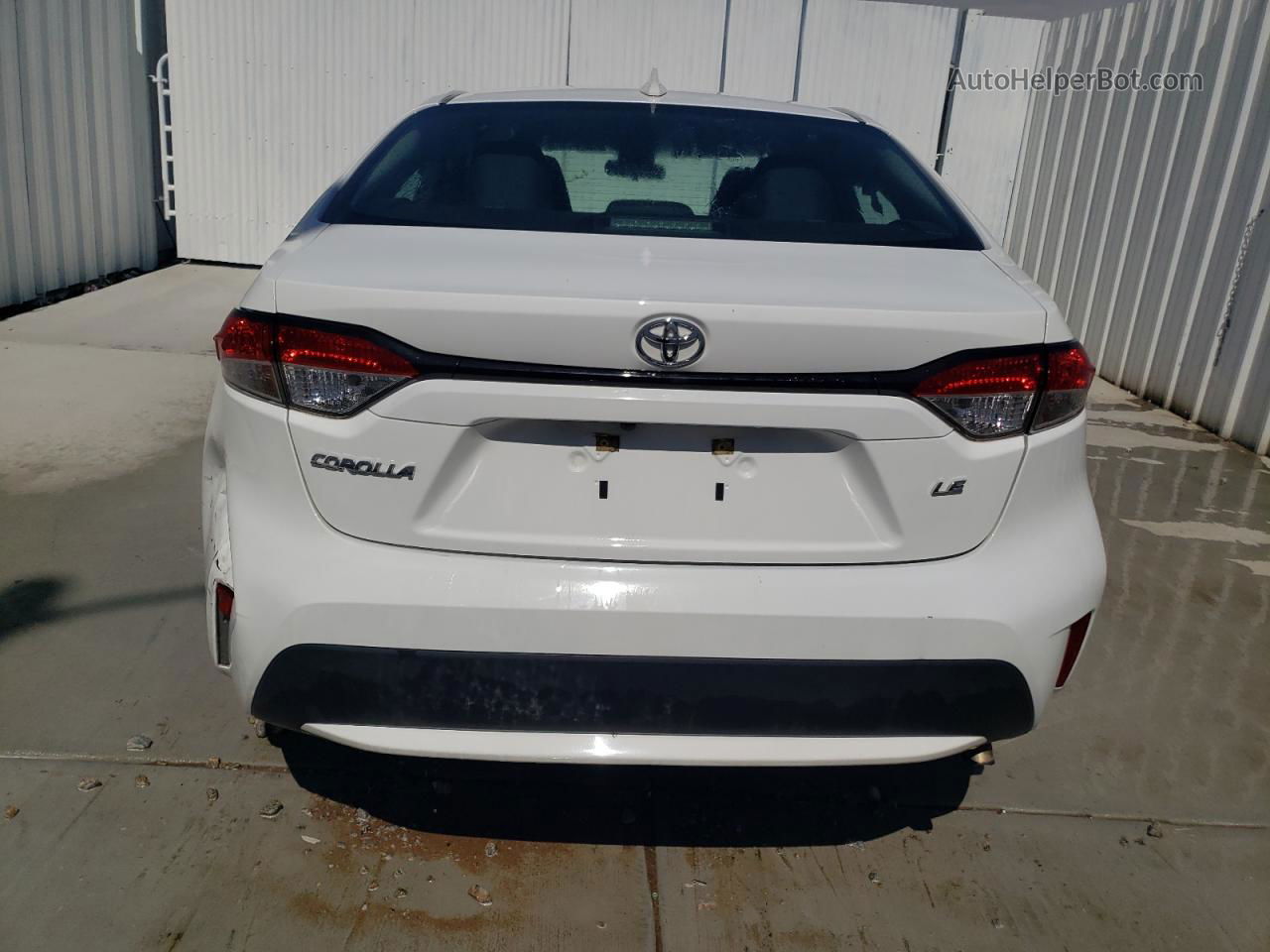 2021 Toyota Corolla Le White vin: 5YFEPMAE0MP264818