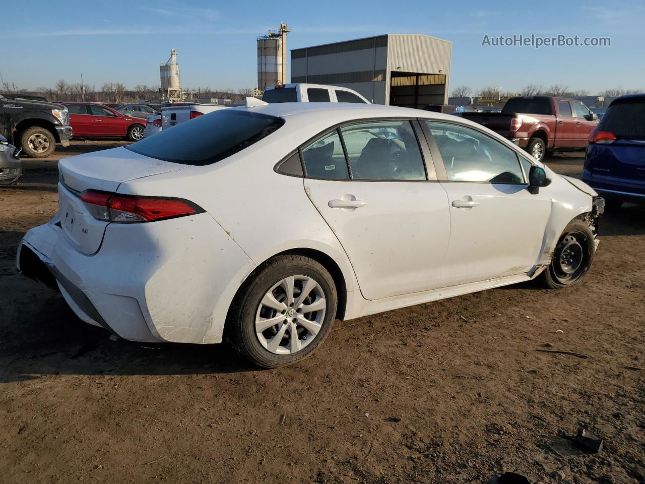 2021 Toyota Corolla Le White vin: 5YFEPMAE1MP219371