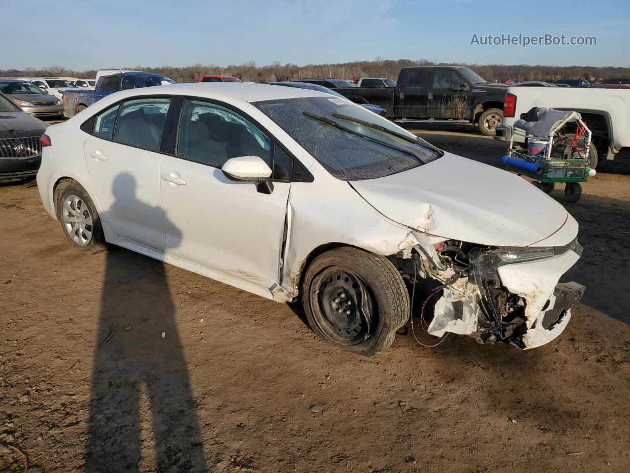 2021 Toyota Corolla Le Белый vin: 5YFEPMAE1MP219371