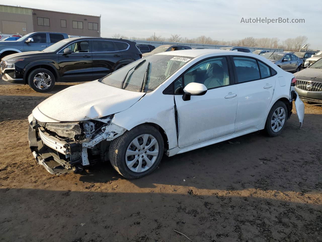 2021 Toyota Corolla Le White vin: 5YFEPMAE1MP219371