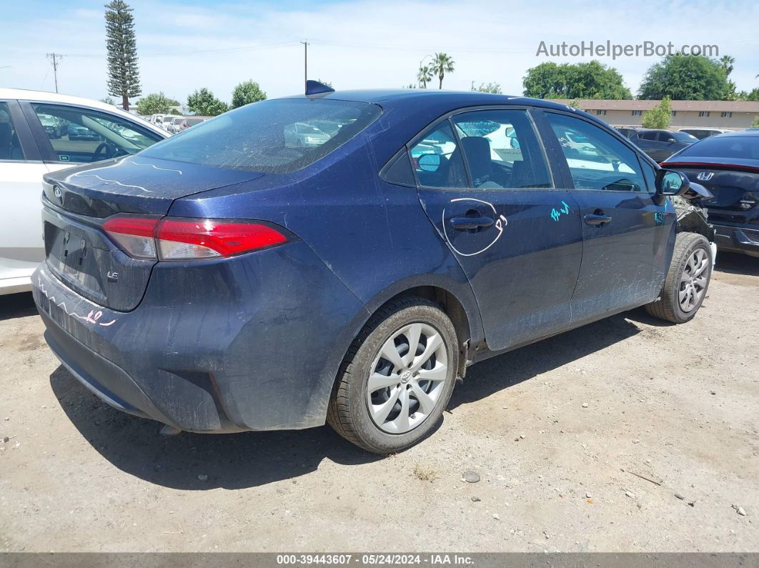 2021 Toyota Corolla Le Dark Blue vin: 5YFEPMAE2MP189135