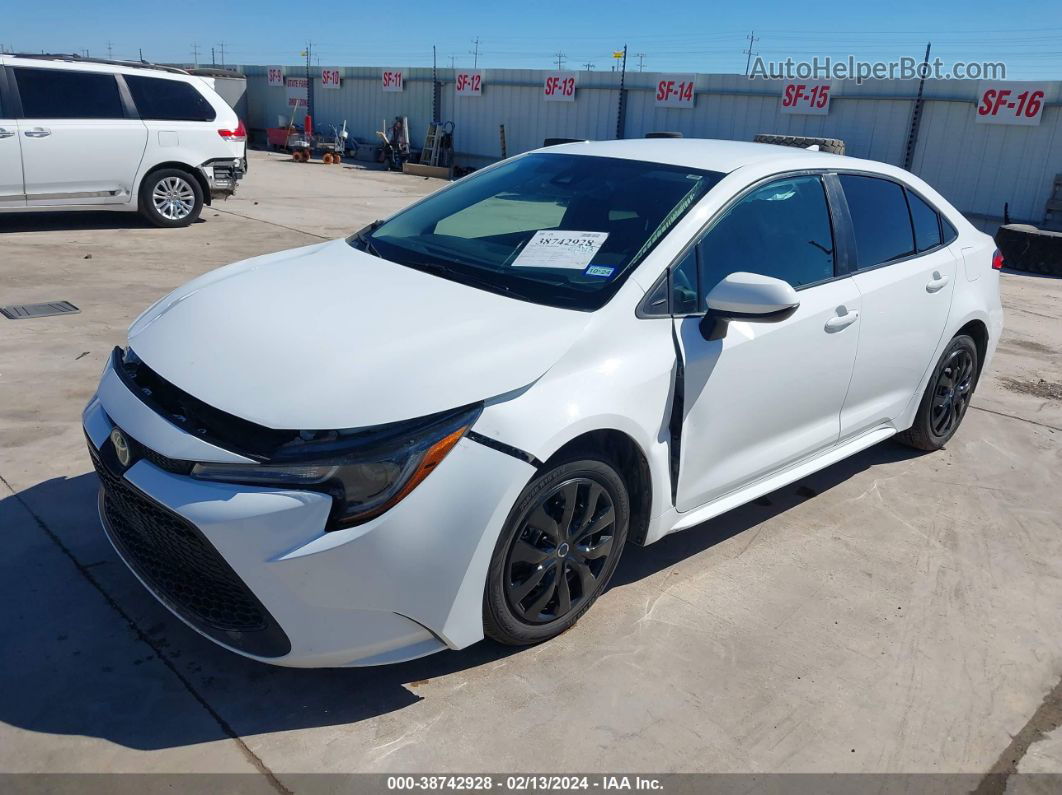 2021 Toyota Corolla Le White vin: 5YFEPMAE2MP210923