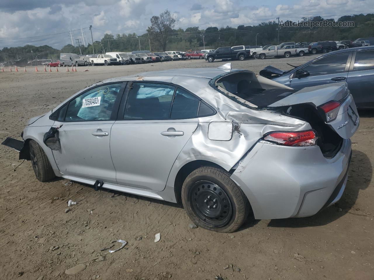 2021 Toyota Corolla Le Silver vin: 5YFEPMAE2MP244652