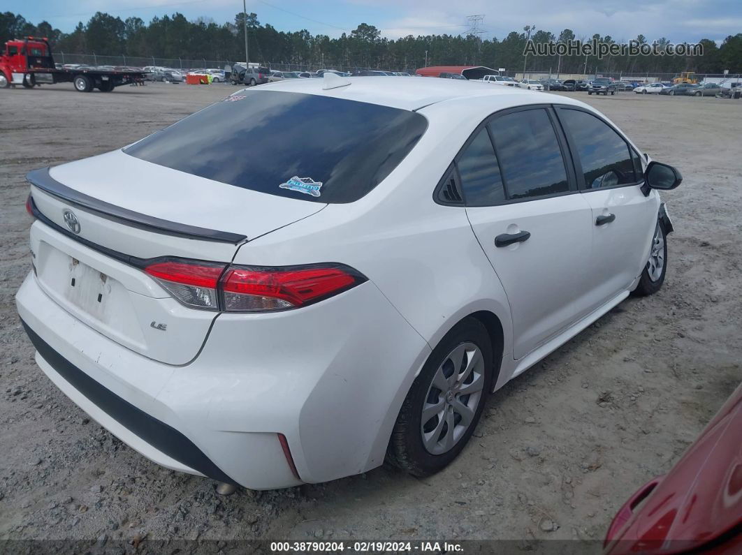 2021 Toyota Corolla Le White vin: 5YFEPMAE2MP269714