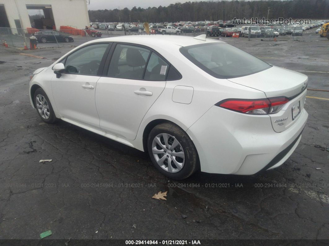 2021 Toyota Corolla Le White vin: 5YFEPMAE3MP158069