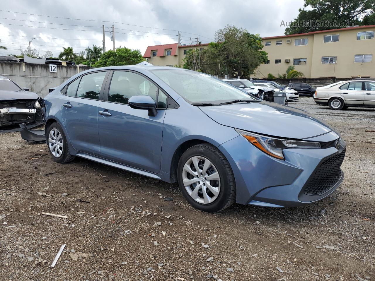 2021 Toyota Corolla Le Blue vin: 5YFEPMAE3MP164373