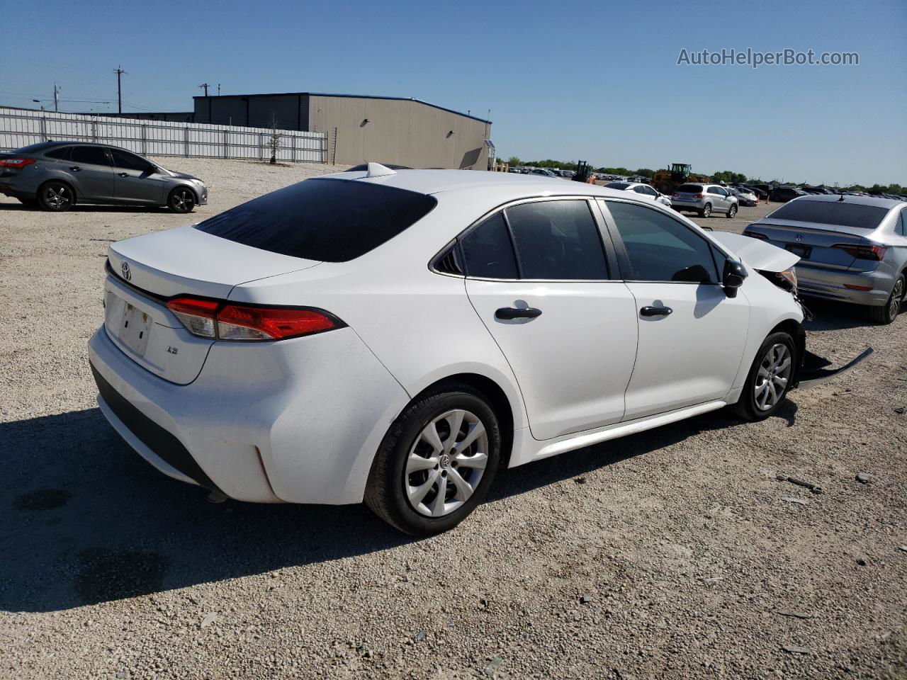 2021 Toyota Corolla Le White vin: 5YFEPMAE3MP173266