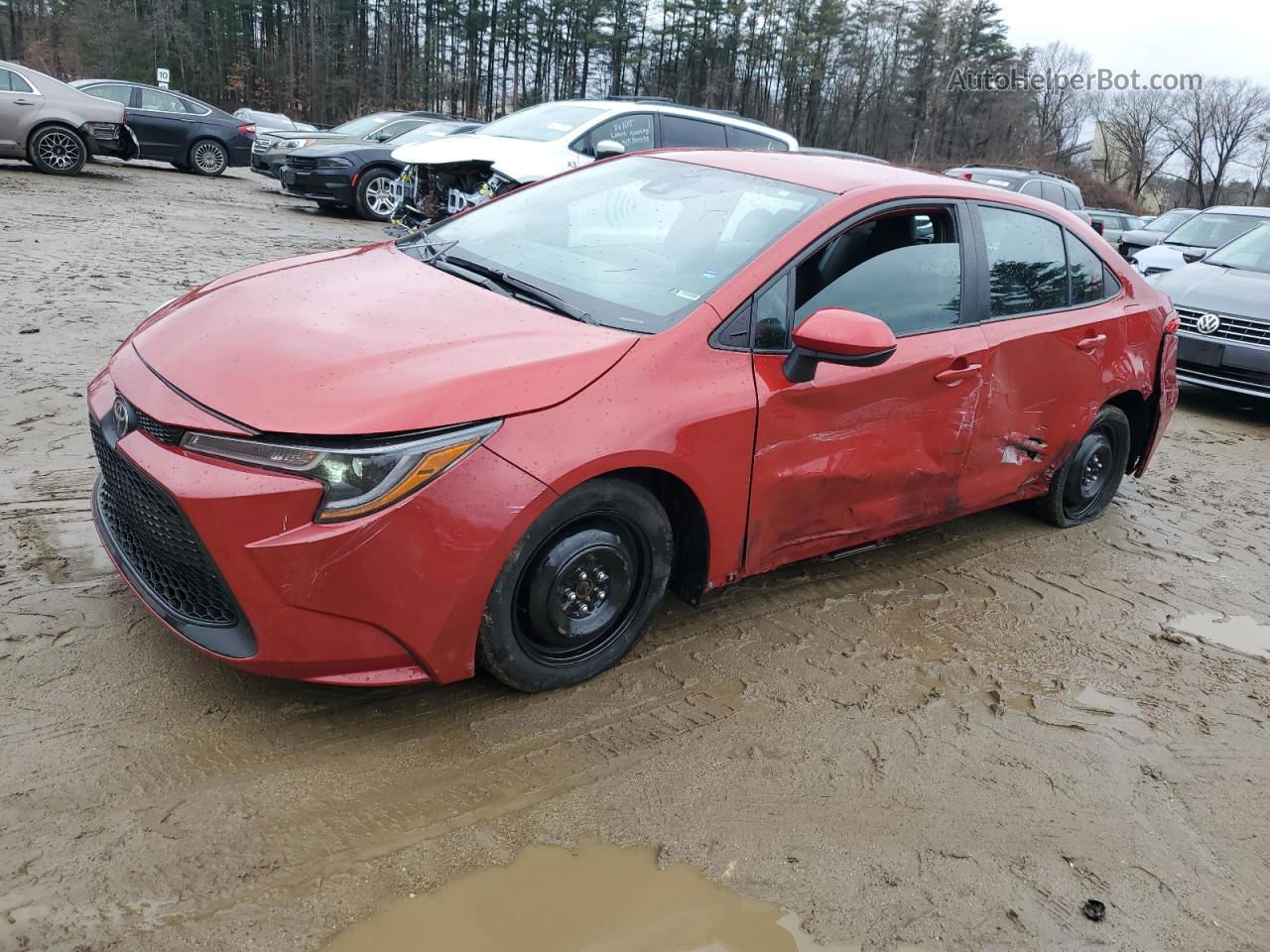 2021 Toyota Corolla Le Красный vin: 5YFEPMAE3MP181416