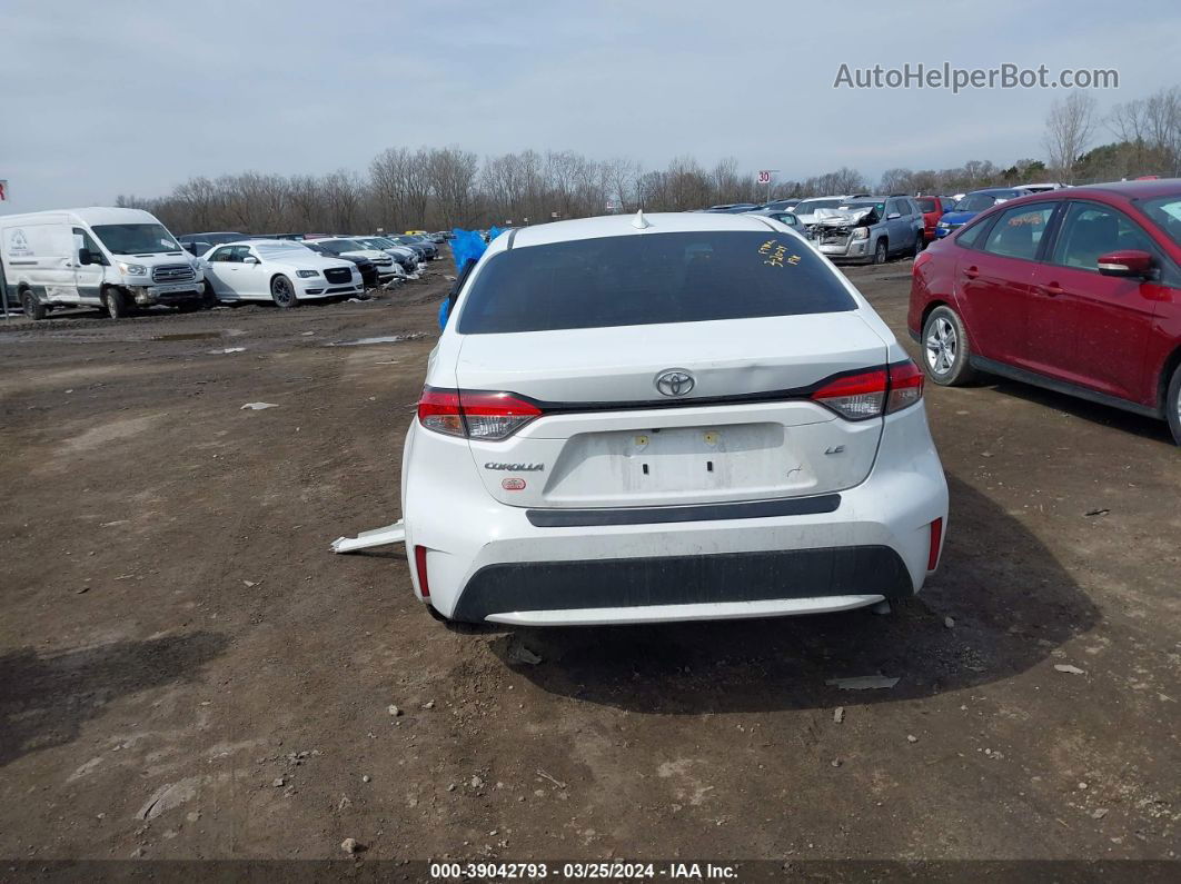 2021 Toyota Corolla Le White vin: 5YFEPMAE3MP212518