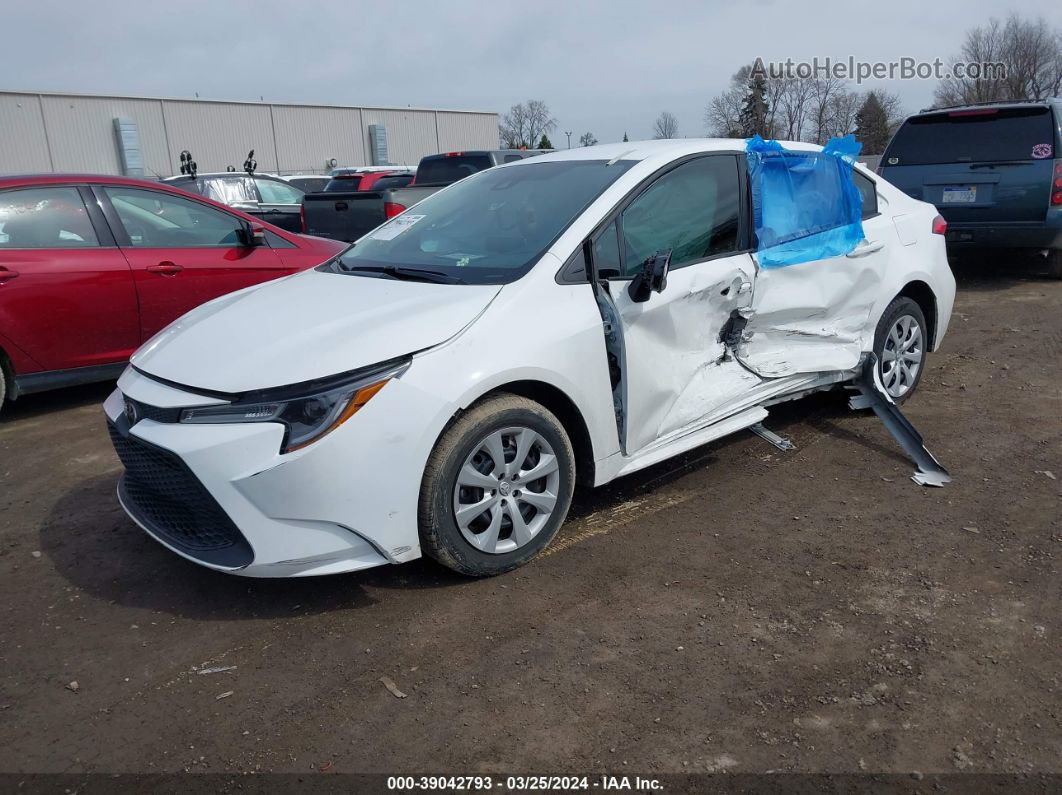 2021 Toyota Corolla Le White vin: 5YFEPMAE3MP212518