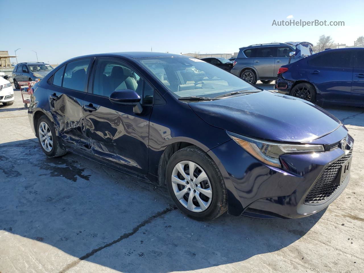 2021 Toyota Corolla Le Blue vin: 5YFEPMAE3MP218352