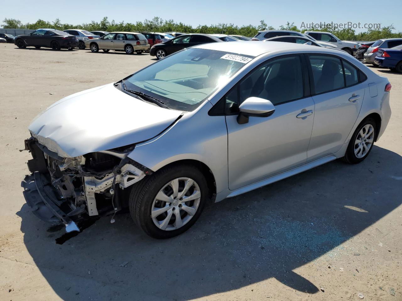 2021 Toyota Corolla Le Silver vin: 5YFEPMAE4MP178542