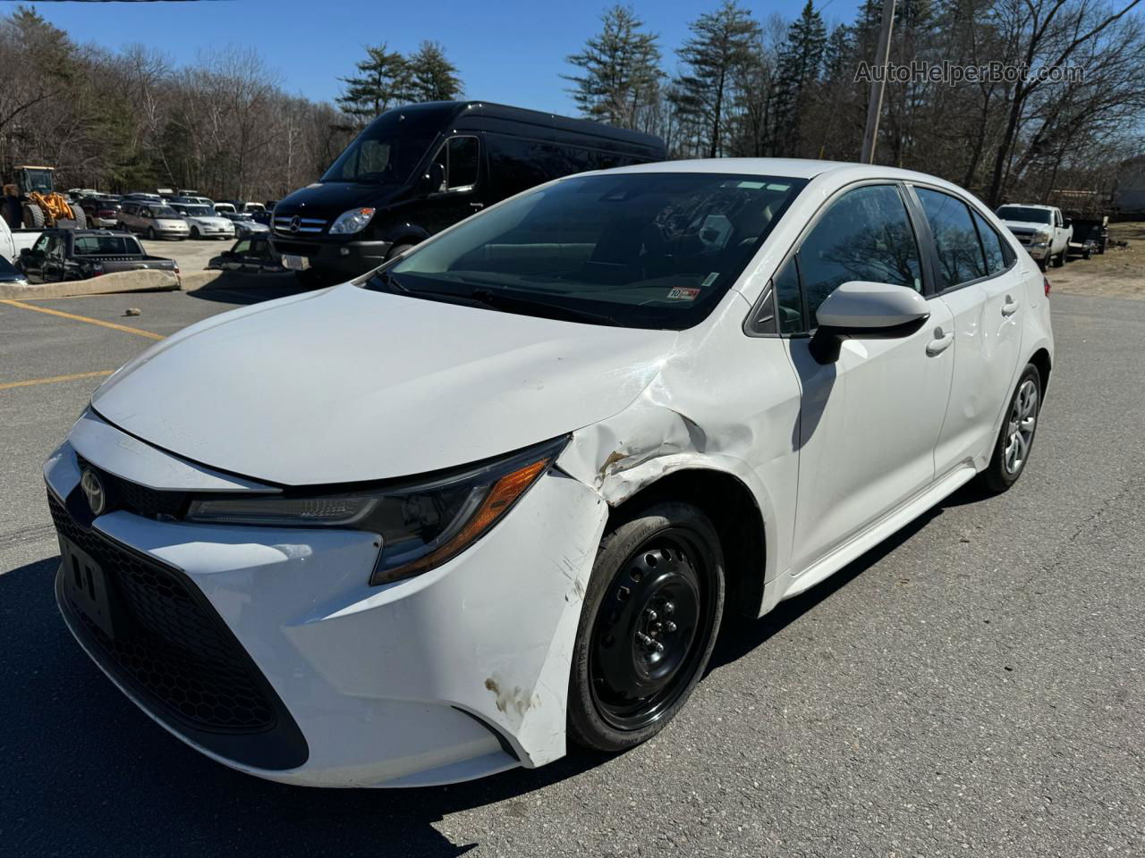 2021 Toyota Corolla Le White vin: 5YFEPMAE4MP232826