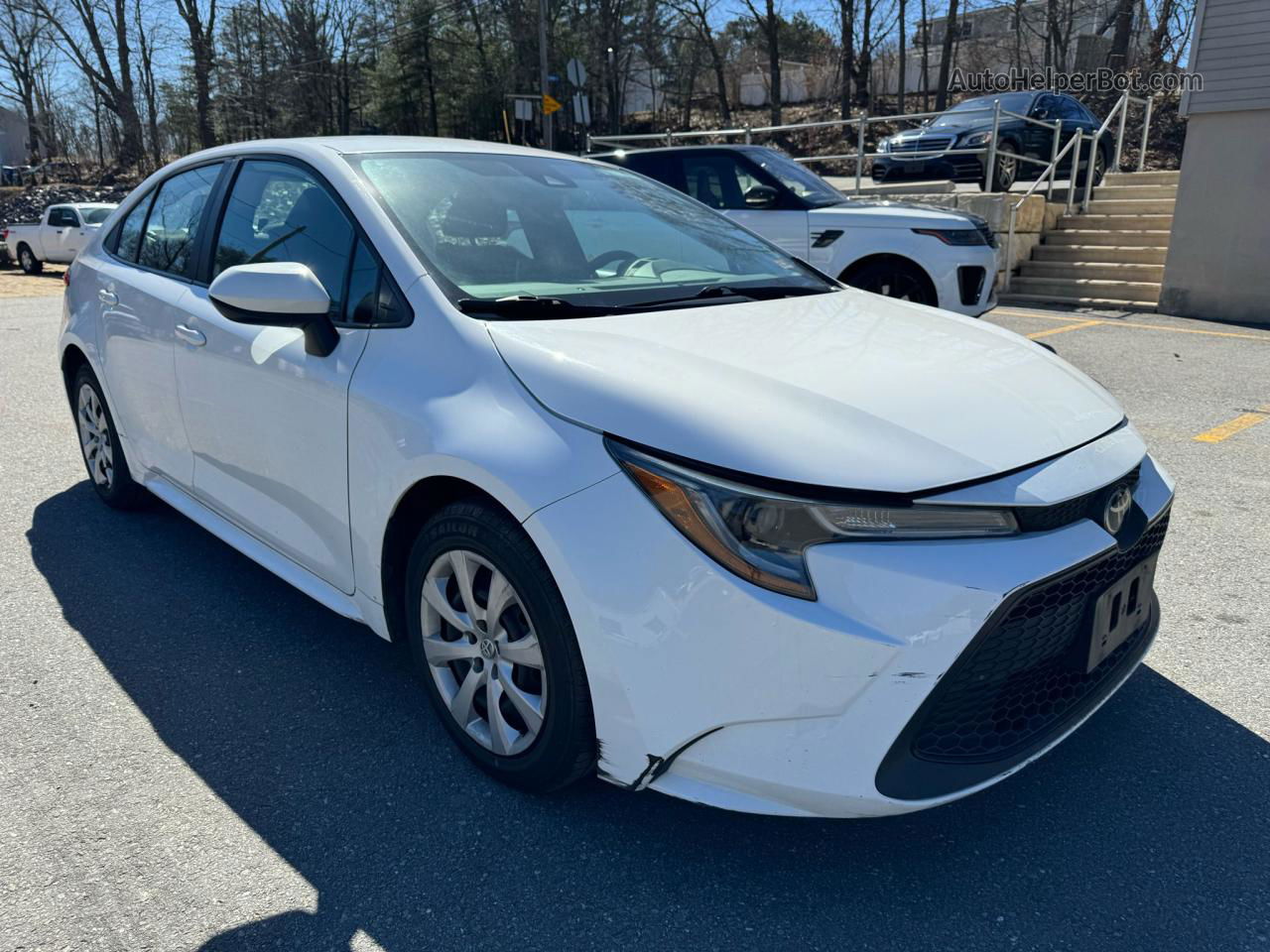 2021 Toyota Corolla Le White vin: 5YFEPMAE4MP232826