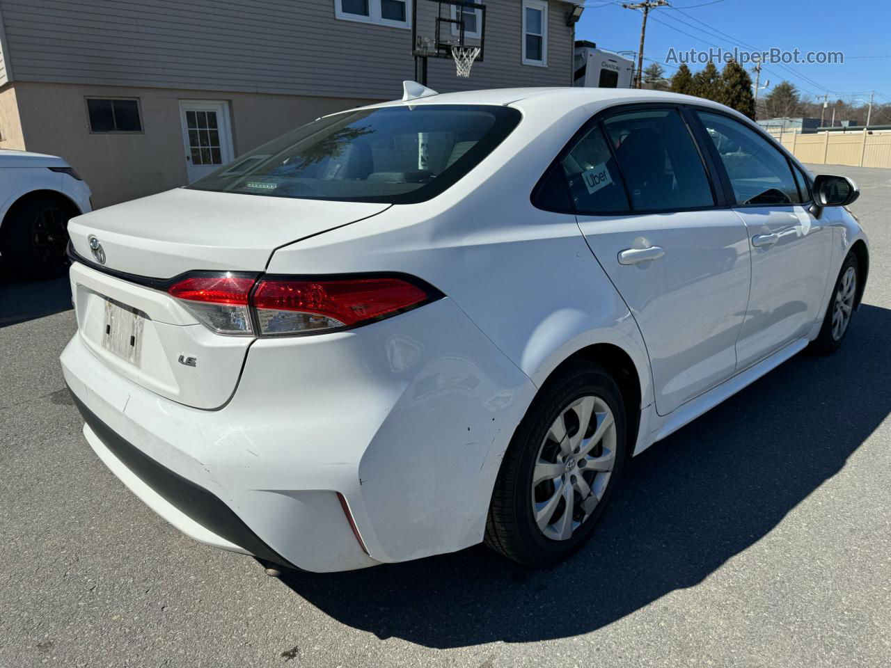 2021 Toyota Corolla Le White vin: 5YFEPMAE4MP232826