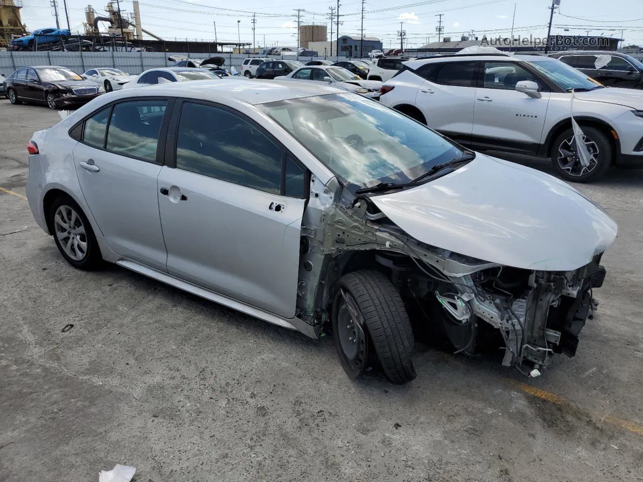 2021 Toyota Corolla Le Silver vin: 5YFEPMAE5MP173429