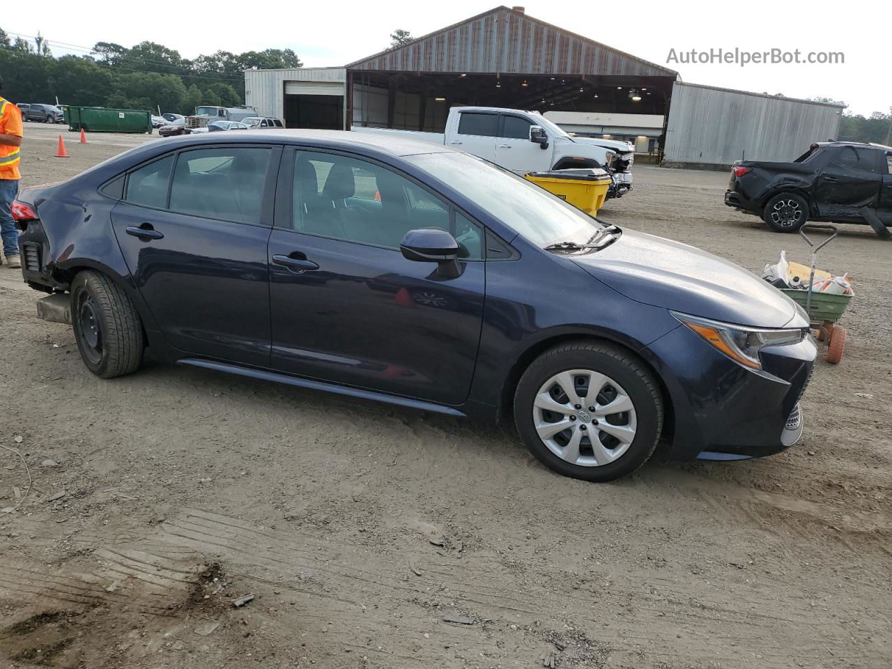 2021 Toyota Corolla Le Синий vin: 5YFEPMAE5MP175634