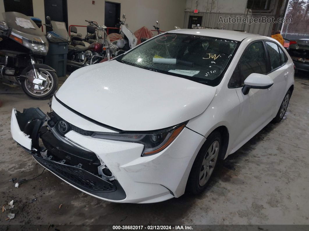 2021 Toyota Corolla Le White vin: 5YFEPMAE5MP189582