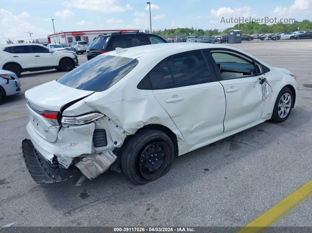 2021 Toyota Corolla Le White vin: 5YFEPMAE5MP199190