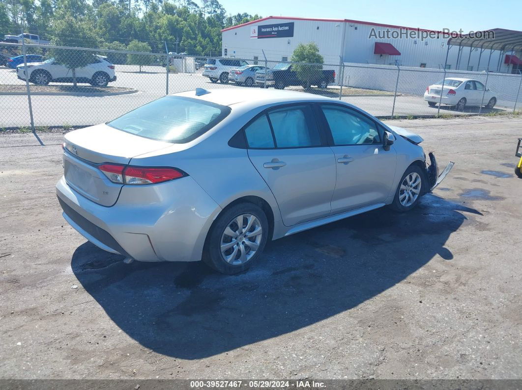 2021 Toyota Corolla Le Silver vin: 5YFEPMAE5MP203299