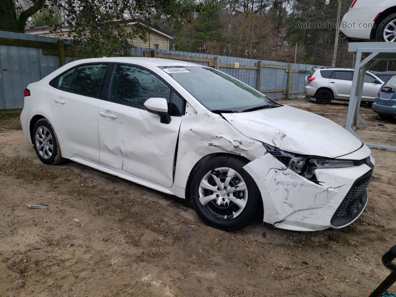 2021 Toyota Corolla Le White vin: 5YFEPMAE5MP232656