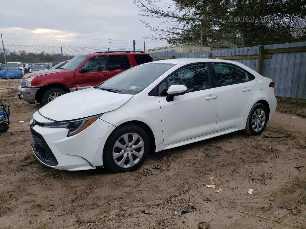 2021 Toyota Corolla Le White vin: 5YFEPMAE5MP232656