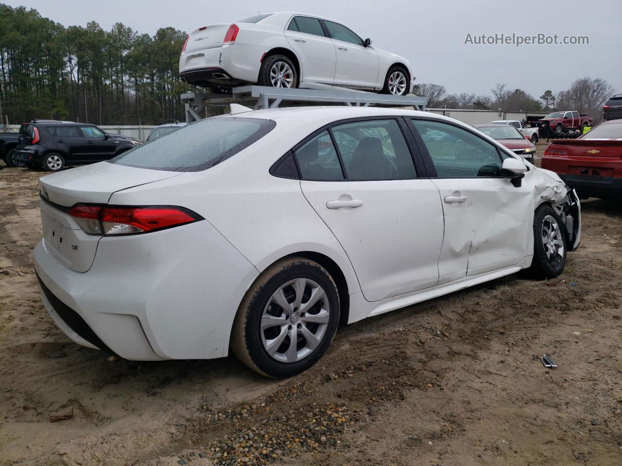 2021 Toyota Corolla Le White vin: 5YFEPMAE5MP232656