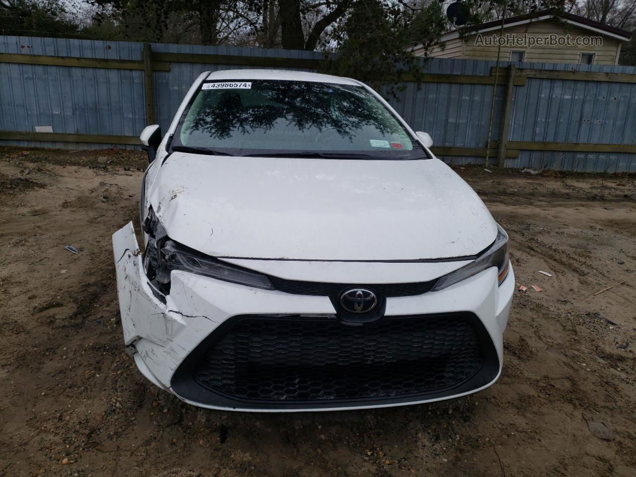 2021 Toyota Corolla Le White vin: 5YFEPMAE5MP232656