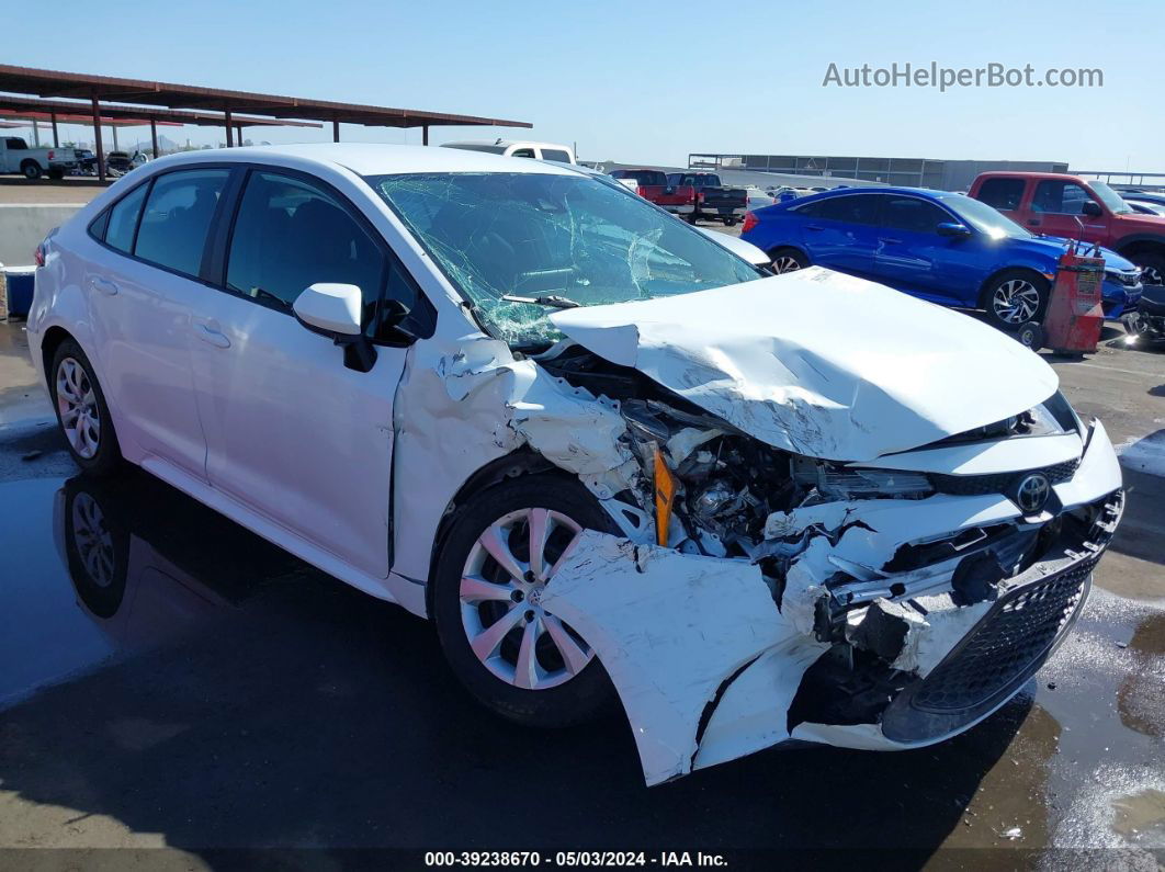 2021 Toyota Corolla Le White vin: 5YFEPMAE6MP182057