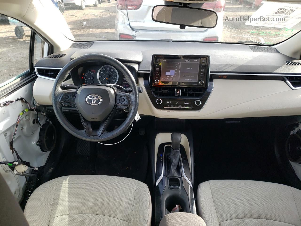 2021 Toyota Corolla Le White vin: 5YFEPMAE6MP201500