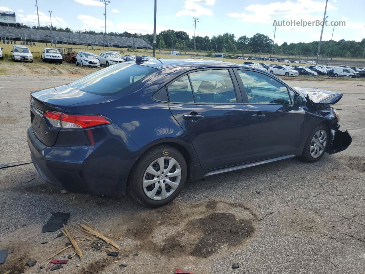 2021 Toyota Corolla Le Blue vin: 5YFEPMAE6MP227451